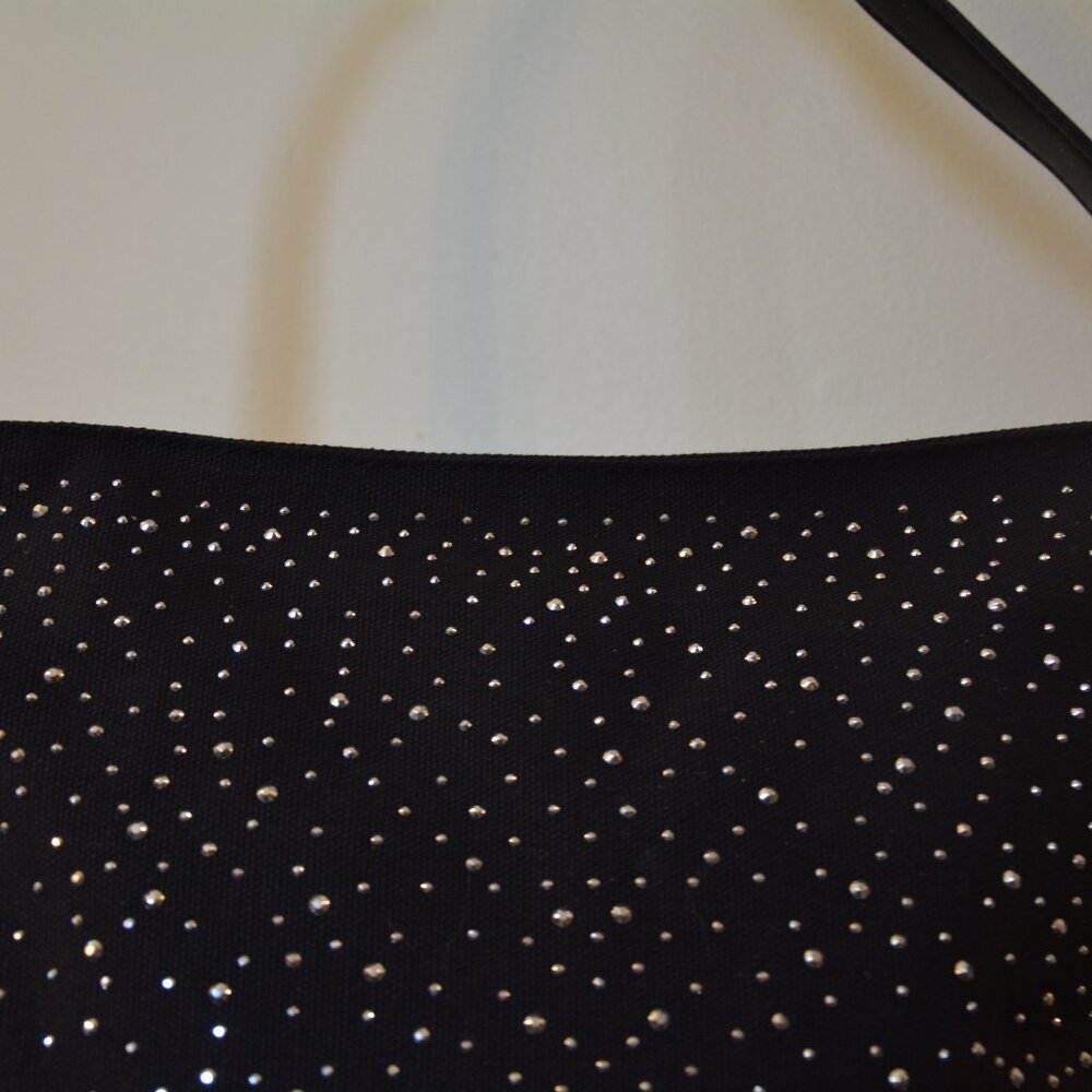 Black Shimmering Studs Bucket Bag - Picture 2 of 7